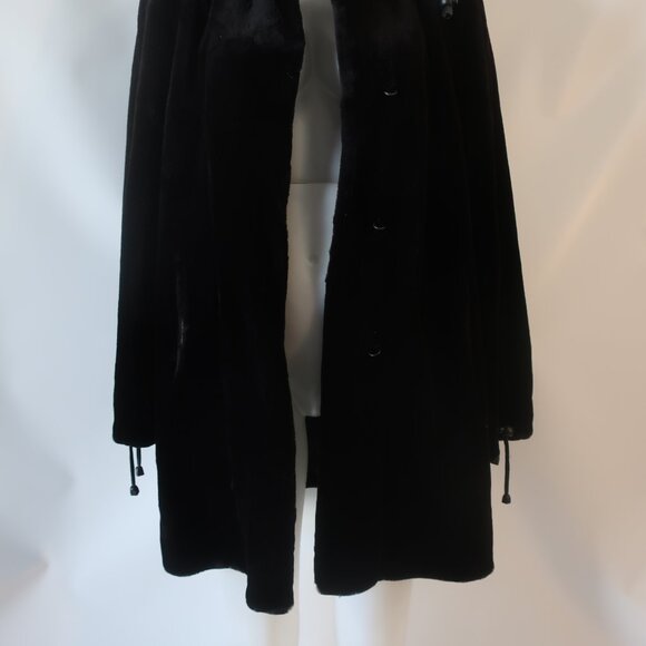 Womens Christie Brothers Black Sheered Mink Jacket L - Picture 12 of 14